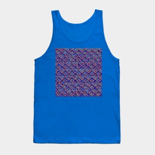 Blue Moroccan Bubble Pattern Tank Top